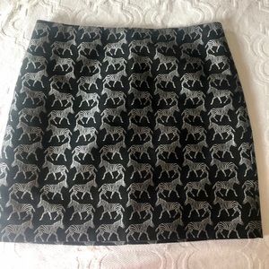 J. CREW Zebra Skirt